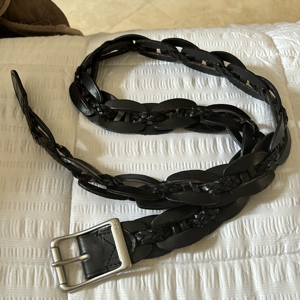 Lauren by Ralph Lauren Brown breaded belt in Genuine Leather